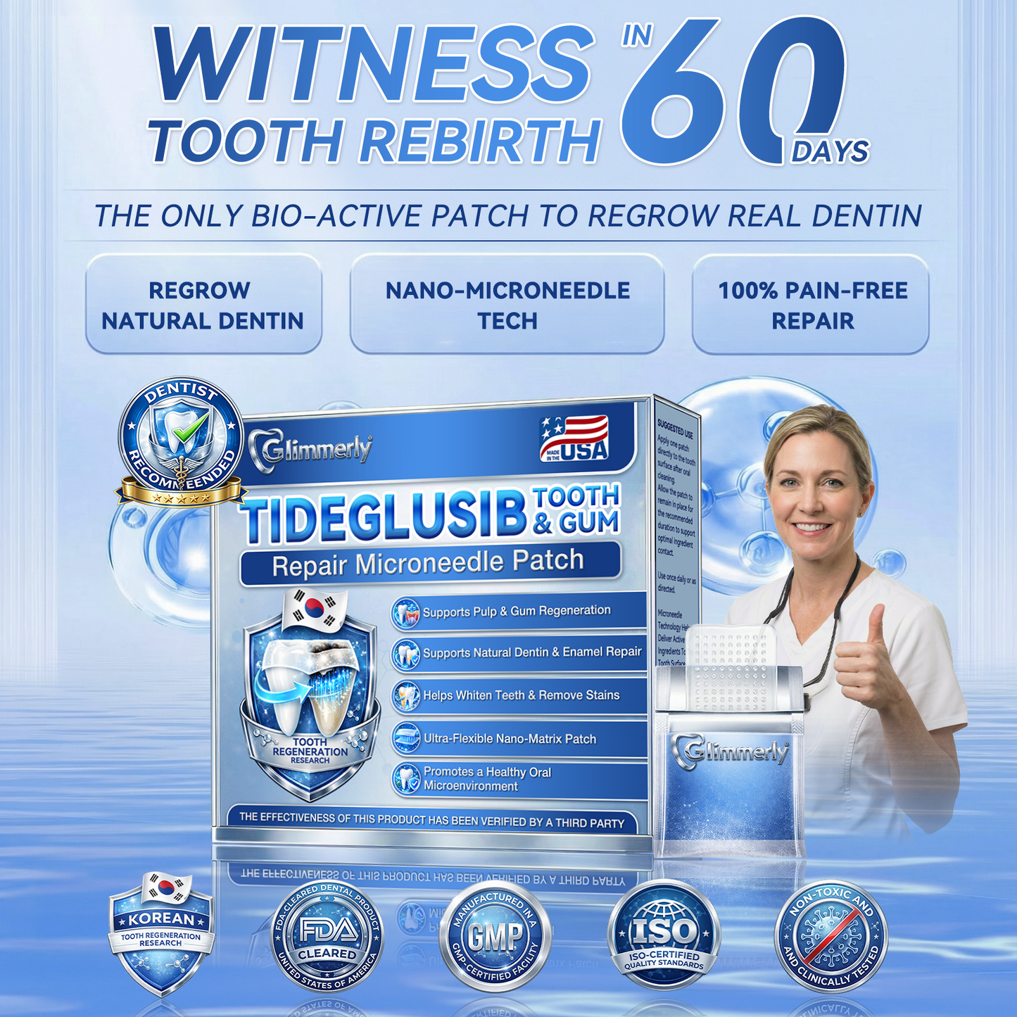 🦷𝐆𝐥𝐢𝐦𝐦𝐞𝐫𝐥𝐲® 🍉𝐓𝐢𝐝𝐞𝐠𝐥𝐮𝐬𝐢𝐛 𝐓𝐨𝐨𝐭𝐡 & 𝐆𝐮𝐦 𝐑𝐞𝐩𝐚𝐢𝐫 𝐌𝐢𝐜𝐫𝐨𝐧𝐞𝐞𝐝𝐥𝐞 𝐏𝐚𝐭𝐜𝐡  | 𝐀𝐝𝐯𝐚𝐧𝐜𝐞𝐝 𝐒𝐭𝐞𝐦-𝐂𝐞𝐥𝐥 𝐀𝐜𝐭𝐢𝐯𝐚𝐭𝐢𝐨𝐧 𝐓𝐞𝐞𝐭𝐡 𝐒𝐭𝐫𝐢𝐩𝐬(🦷𝐑𝐞𝐛𝐮𝐢𝐥𝐝 𝐄𝐧𝐚𝐦𝐞𝐥 & 𝐃𝐞𝐧𝐭𝐢𝐧 • 𝐒𝐭𝐫𝐞𝐧𝐠𝐭𝐡𝐞𝐧 𝐆𝐮𝐦𝐬 • 𝐄𝐫𝐚𝐝𝐢𝐜𝐚𝐭𝐞 𝐓𝐚𝐫𝐭𝐚𝐫 & 𝐎𝐝𝐨𝐫 • 𝐒𝐭𝐨𝐩 𝐓𝐨𝐨𝐭𝐡 𝐒𝐞𝐧𝐬𝐢𝐭𝐢𝐯𝐢𝐭𝐲)