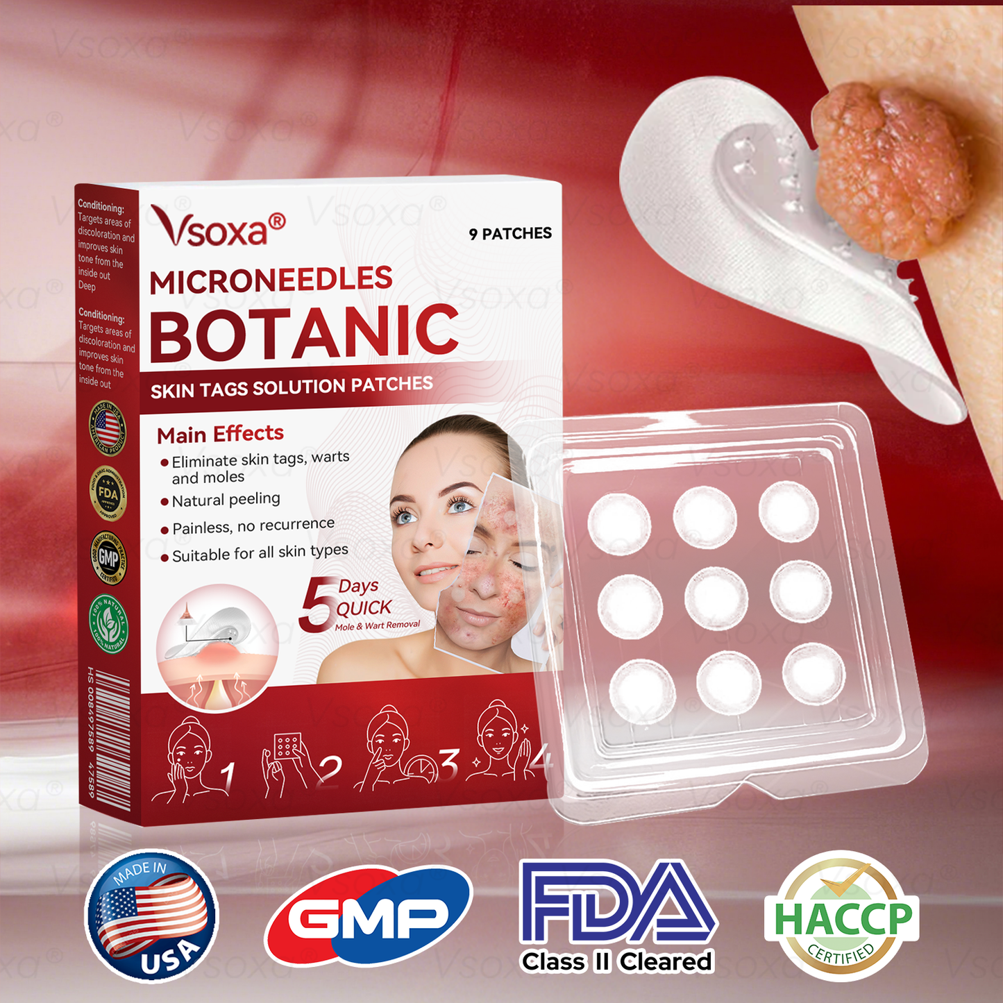 🛡️ 𝑉𝑠𝑜𝑥𝑎®  Microneedle Botanical Skin Tag Repair Patches 🎁🎁