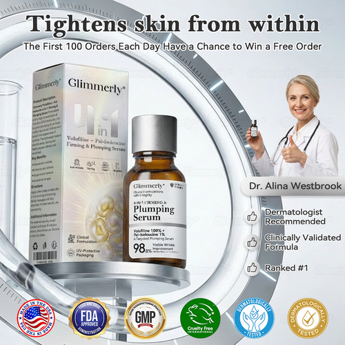 Official Store 💕 Glimmerly® Volufiline + Pal‑Isoleucine 4‑in‑1 Firming & Plumping Serum (Limited-Time 80% Off)🔥