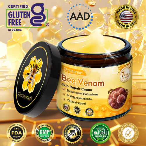 （🚚 Made & Shipped in the USA ✅） 𝐃𝐨𝐫𝐦𝐨𝐫𝐧𝐚® 💕 Bee Venom Repair Cream Last Day – 70% OFF! 🔥