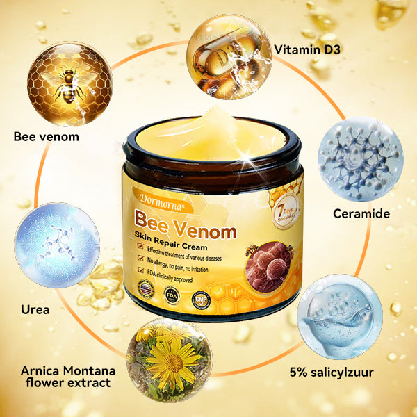 （🚚 Made & Shipped in the USA ✅） 𝐃𝐨𝐫𝐦𝐨𝐫𝐧𝐚® 💕 Bee Venom Repair Cream Last Day – 70% OFF! 🔥