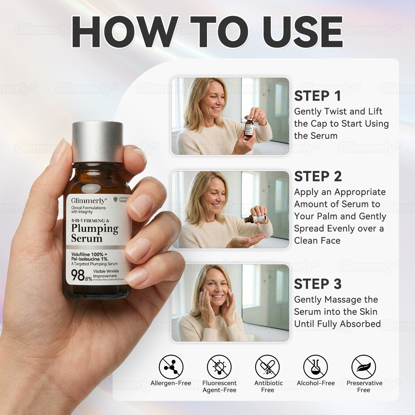 Official Store 💕 Glimmerly® Volufiline + Pal‑Isoleucine 4‑in‑1 Firming & Plumping Serum (Limited-Time 80% Off)🔥