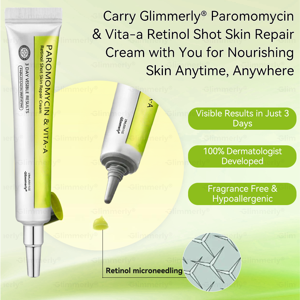 (LAST DAY SALE — 40% OFF🔥) 𝗚𝗹𝗶𝗺𝗺𝗲𝗿𝗹𝘆® 𝗣𝗮𝗿𝗼𝗺𝗼𝗺𝘆𝗰𝗶𝗻 & 𝗩𝗶𝘁𝗮‑𝗔 𝗥𝗲𝘁𝗶𝗻𝗼𝗹 𝗠𝗶𝗰𝗿𝗼‑𝗜𝗻𝗳𝘂𝘀𝗶𝗼𝗻 𝗥𝗲𝗽𝗮𝗶𝗿 𝗖𝗿𝗲𝗮𝗺 (𝘄𝗶𝘁𝗵 𝗹𝗶𝗾𝘂𝗶𝗱 𝗺𝗶𝗰𝗿𝗼𝗻𝗲𝗲𝗱𝗹𝗲𝘀, 𝗳𝗼𝗿𝗺𝘂𝗹𝗮𝘁𝗲𝗱 𝘁𝗼 𝗵𝗲𝗹𝗽 𝗿𝗲𝗺𝗼𝘃𝗲 𝘄𝗮𝗿𝘁𝘀, 𝗺𝗼𝗹𝗲𝘀, 𝗮𝗴𝗲 𝘀𝗽𝗼𝘁𝘀, 𝗮𝗻𝗱 𝘀𝗸𝗶𝗻 𝘁𝗮𝗴𝘀)