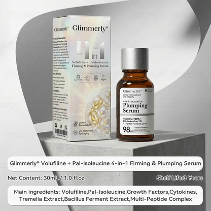 Official Store 💕 Glimmerly® Volufiline + Pal‑Isoleucine 4‑in‑1 Firming & Plumping Serum (Limited-Time 80% Off)🔥