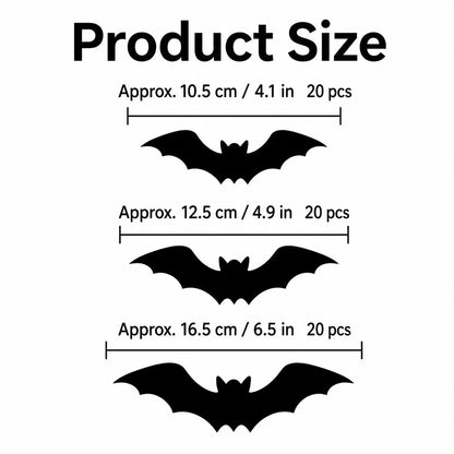 💖🎁 WREE® 3D LED Bat Light Halloween Wall Decoration – Glowing Ghost Party Décor
