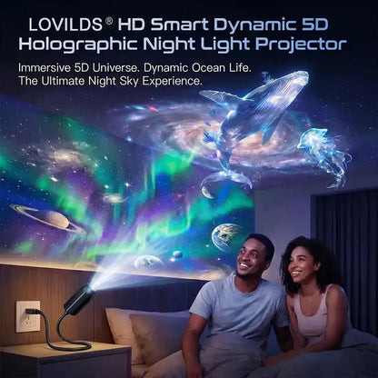 🌠𝓢𝓒𝓝𝓓𝓡® 360° Smart Holographic Starry Sky Projector (HD Smart Dynamic 5D)