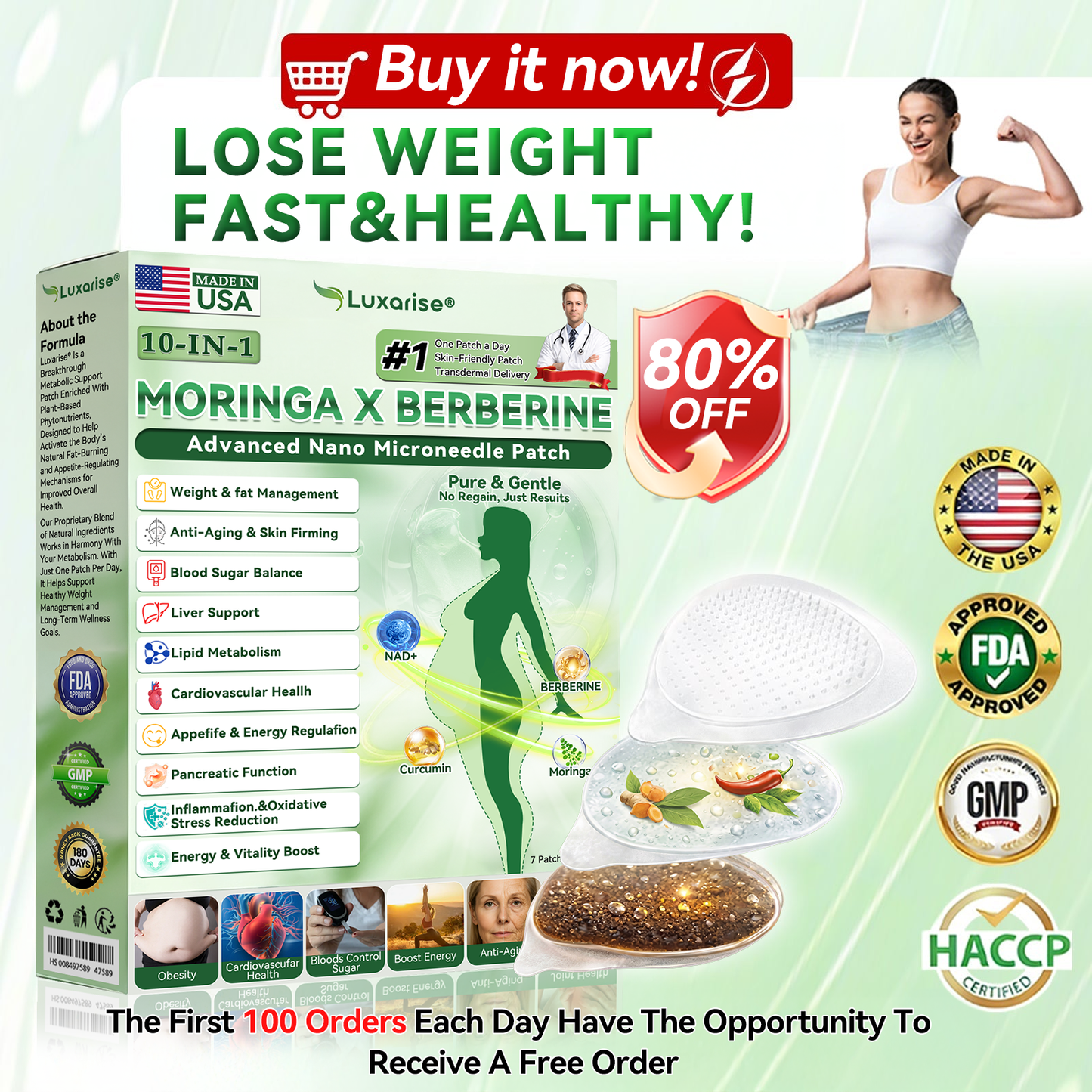 🇺🇸 𝐎𝐟𝐟𝐢𝐜𝐢𝐚𝐥 𝐔𝐒 𝐒𝐭𝐨𝐫𝐞 | 👩‍⚕️🩺 𝑳𝒖𝒙𝒂𝒓𝒊𝒔𝒆® Moringa · Berberine × NAD+ 𝟏𝟎-𝐢𝐧-𝟏 𝐀𝐝𝐯𝐚𝐧𝐜𝐞𝐝 𝐍𝐚𝐧𝐨 𝐌𝐢𝐜𝐫𝐨𝐧𝐞𝐞𝐝𝐥𝐞 𝐏𝐚𝐭𝐜𝐡 — 𝐎𝐧𝐜𝐞 𝐃𝐚𝐢𝐥𝐲, 𝐕𝐢𝐬𝐢𝐛𝐥𝐞 𝐑𝐞𝐬𝐮𝐥𝐭𝐬 𝐢𝐧 𝟕 𝐃𝐚𝐲𝐬✅𝐎𝐛𝐞𝐬𝐢𝐭𝐲, 𝐃𝐢𝐚𝐛𝐞𝐭𝐞𝐬, 𝐒𝐥𝐞𝐞𝐩 𝐀𝐩𝐧𝐞𝐚, 𝐀𝐧𝐝 𝐉𝐨𝐢𝐧𝐭 𝐈𝐬𝐬𝐮𝐞𝐬