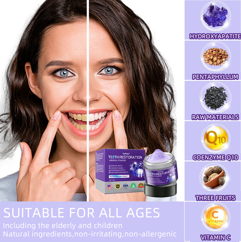 𝐎𝐲𝐢𝐤𝐞𝐲® Mineral Whitening Tooth Powder 🦷  (🎁 Exclusive Promotion - 60% Off)