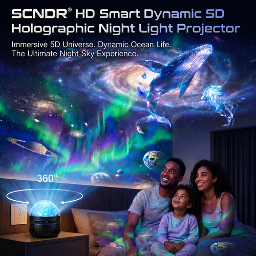 Official Store | 🌹🎁SCNDR® 360° Smart Holographic Starry Sky Projector (HD Smart Dynamic 5D)