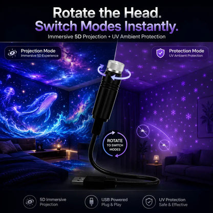 🌠🐬𝓢𝓒𝓝𝓓𝓡® 360° Smart Holographic Starry Sky Projector (HD Smart Dynamic 5D)
