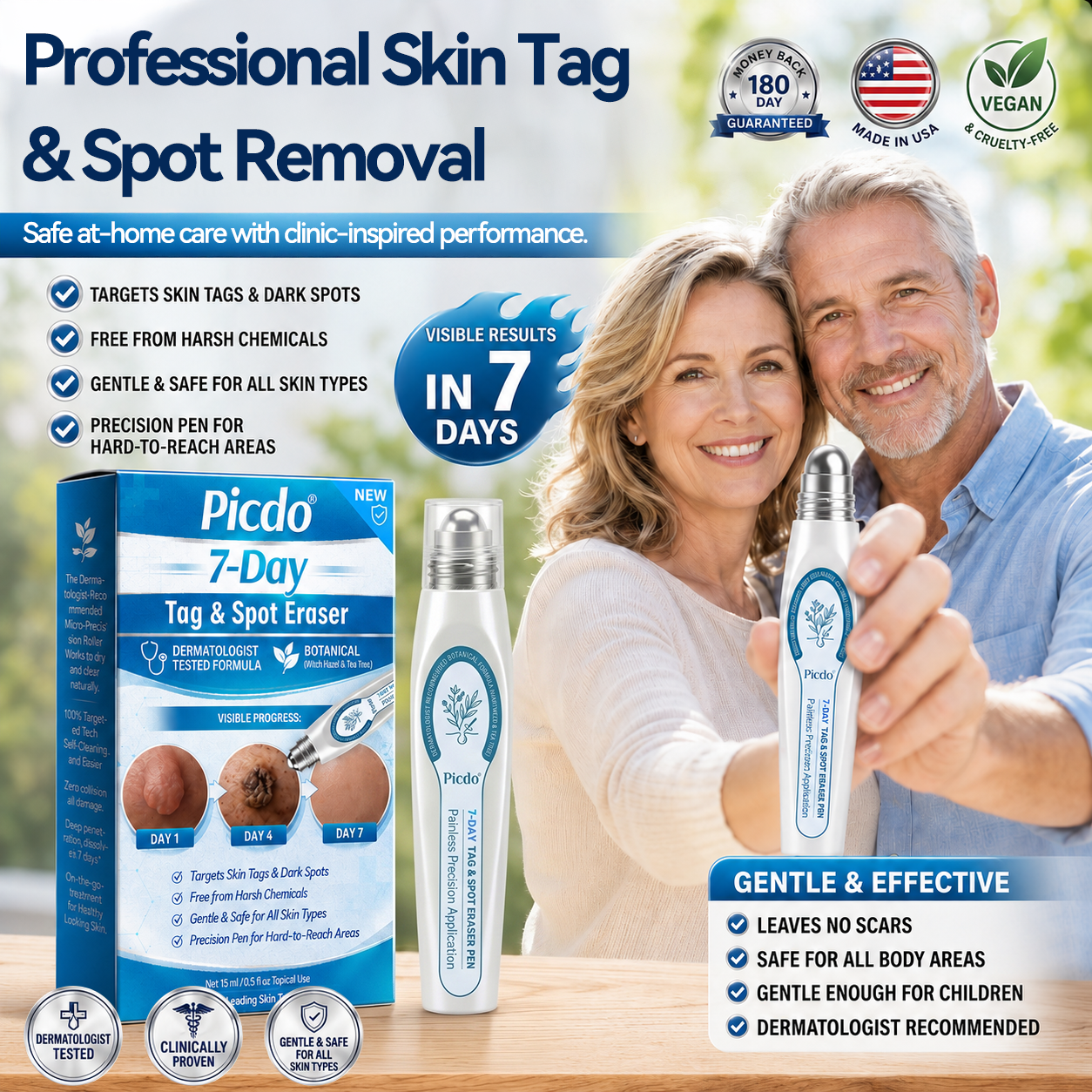 Official Store | 🎉🎁 𝐏i𝐜𝐝o® 7-Day Skin Tag & Spot Remover Serum (Painless, Scar-Free, Roll-On) 🔥