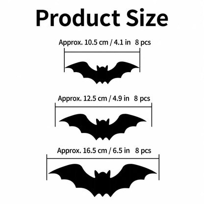 💖🎁 WREE® 3D LED Bat Light Halloween Wall Decoration – Glowing Ghost Party Décor