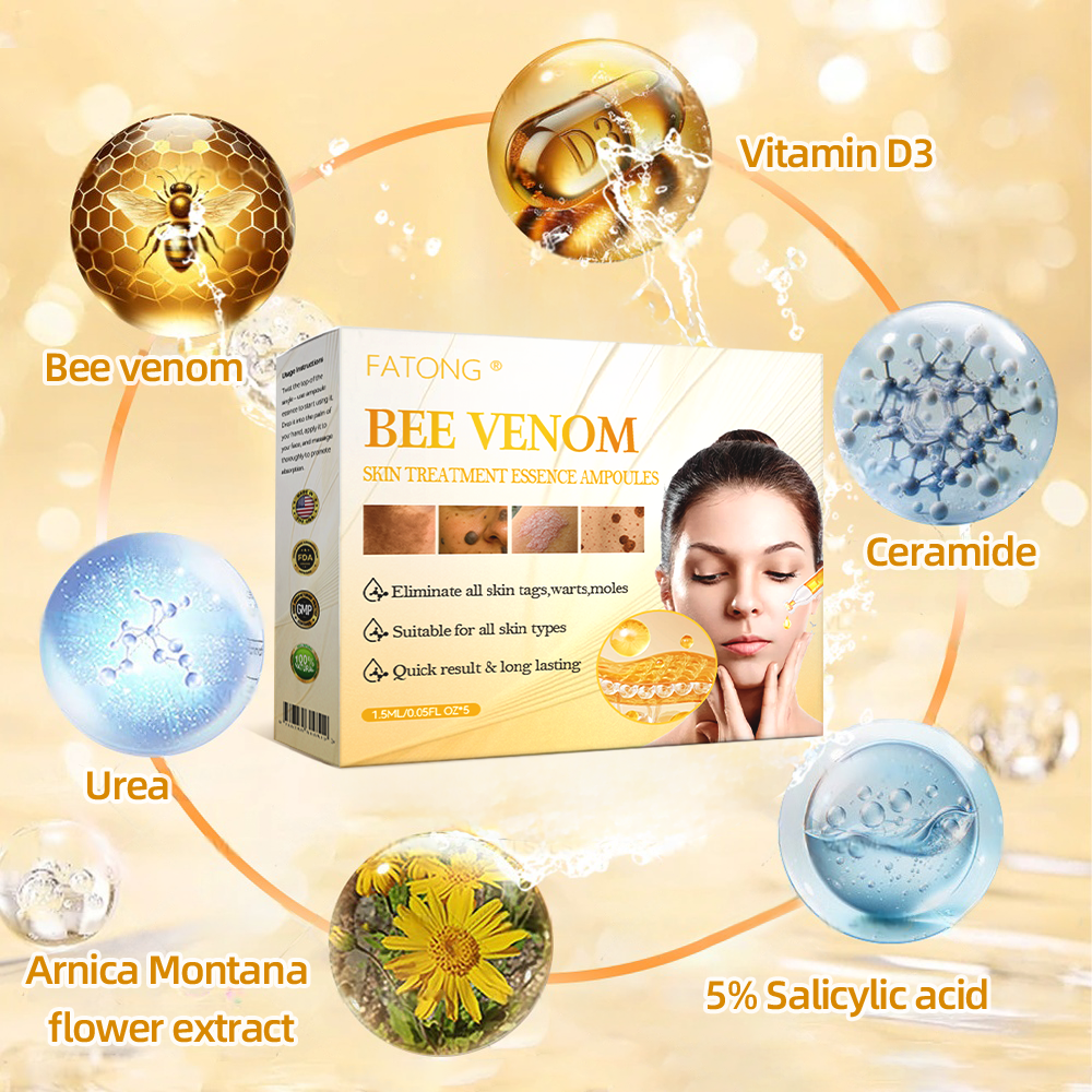 𝓕𝓪𝓽𝓸𝓷𝓰® Bee Venom Skin Repair Essence Ampoules 💕(Effectively improves moles, warts, skin tags, dark spots, and other skin imperfections)