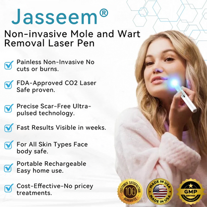 𝐉𝐚𝐬𝐬𝐞𝐞𝐦® Medical-Grade Laser Pen 🎉 (Powered by CO₂ laser technology – effectively removes moles, warts, skin tags, pigmentation spots, and other skin imperfections)🔥