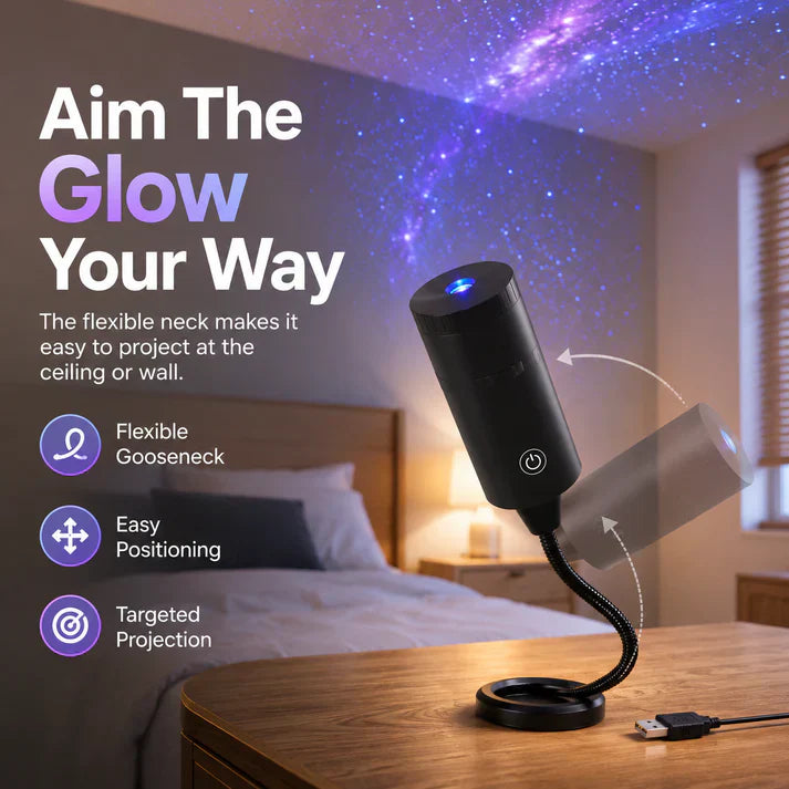 🌠𝓢𝓒𝓝𝓓𝓡® 360° Smart Holographic Starry Sky Projector (HD Smart Dynamic 5D)
