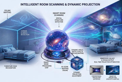 Official Store | 🎁🎁SCNDR® 360° Smart Holographic Starry Sky Projector (HD Smart Dynamic 5D)